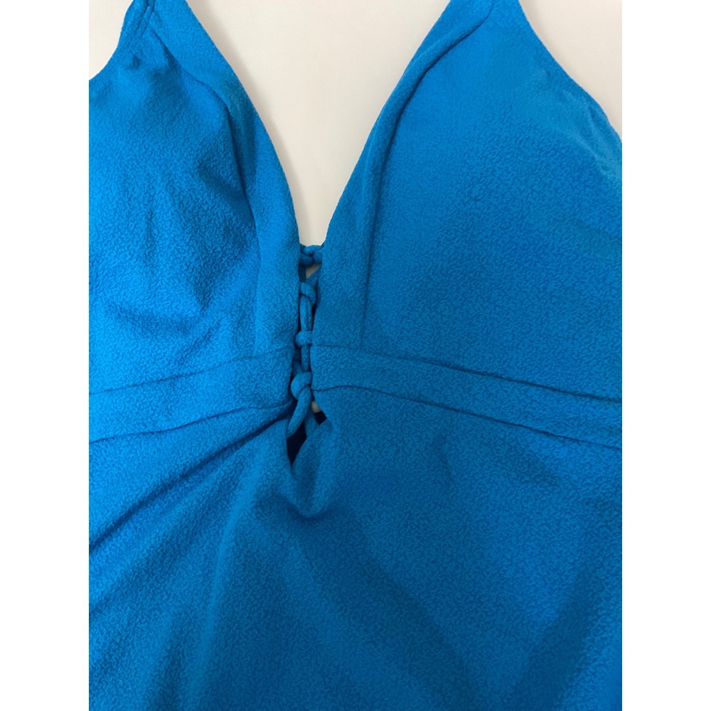 Jessica Simpson One Piece Swimsuit Women Large Lake Blue - Picture 3 of 5